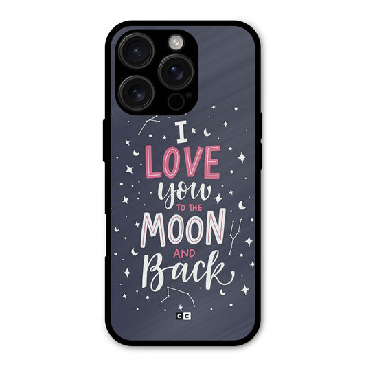 Love To The Moon Shockproof Hybrid Protection (Metal + TPU) Back Case Cover