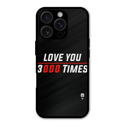 Love You 3000 Times Shockproof Hybrid Protection (Metal + TPU) Back Case Cover