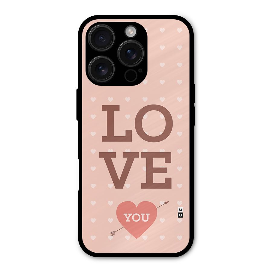 Love You Hearts Shockproof Hybrid Protection (Metal + TPU) Back Case Cover