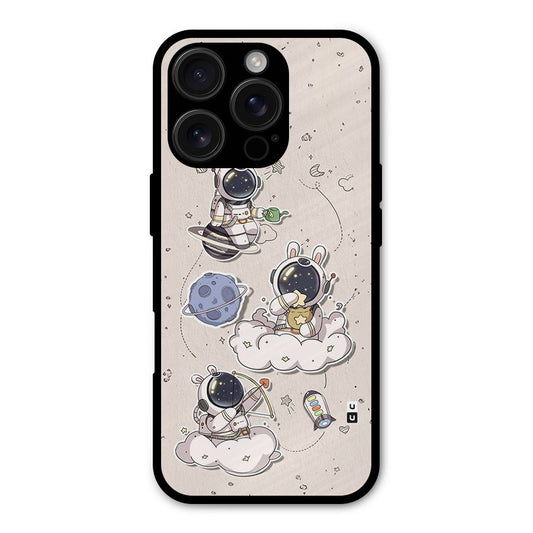 Lovely Astronaut Playing Shockproof Hybrid Protection (Metal + TPU) Back Case Cover