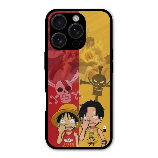 Luffy And Ace Shockproof Hybrid Protection (Metal + TPU) Back Case Cover