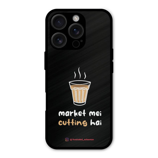 Market Mei Cutting Hai Black Shockproof Hybrid Protection (Metal + TPU) Back Case Cover