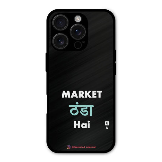 Market Thanda Hai Black Shockproof Hybrid Protection (Metal + TPU) Back Case Cover