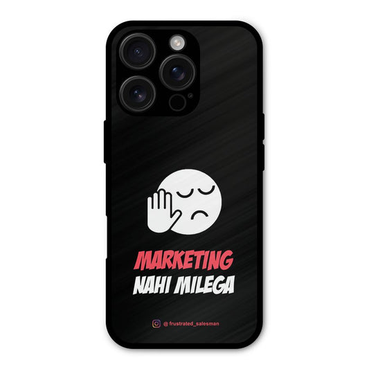 Marketing Nahi Milega Black Shockproof Hybrid Protection (Metal + TPU) Back Case Cover