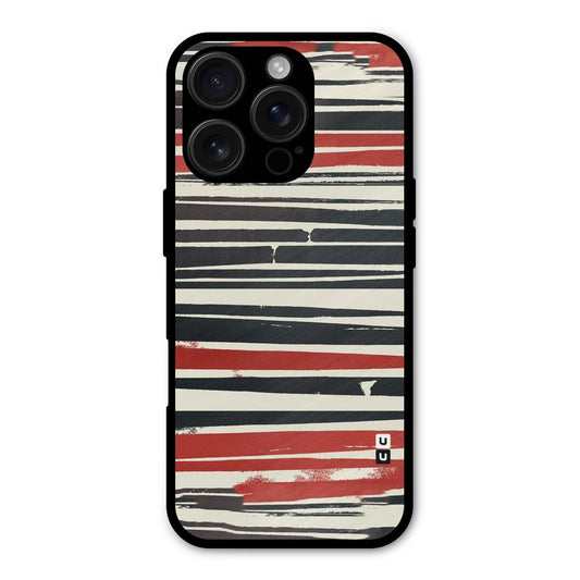 Messy Vintage Stripes Shockproof Hybrid Protection (Metal + TPU) Back Case Cover