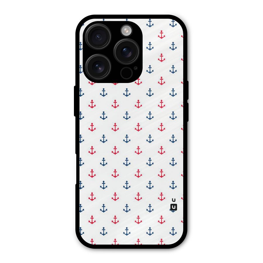 Minimal Anchor Pattern Shockproof Hybrid Protection (Metal + TPU) Back Case Cover