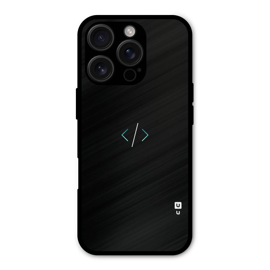 Minimal Dark Coding Shockproof Hybrid Protection (Metal + TPU) Back Case Cover