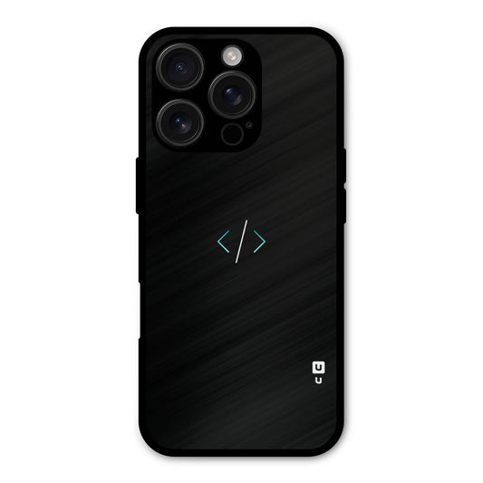 Minimal Dark Coding Shockproof Hybrid Protection (Metal + TPU) Back Case Cover