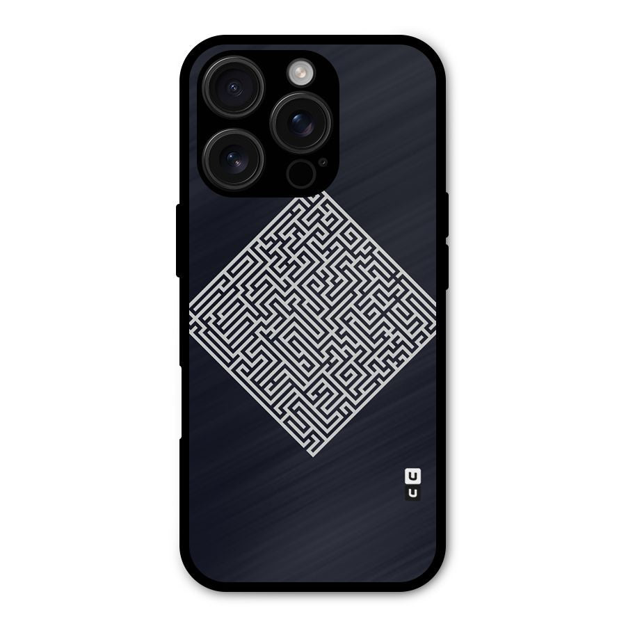 Minimal Maze Pattern Shockproof Hybrid Protection (Metal + TPU) Back Case Cover