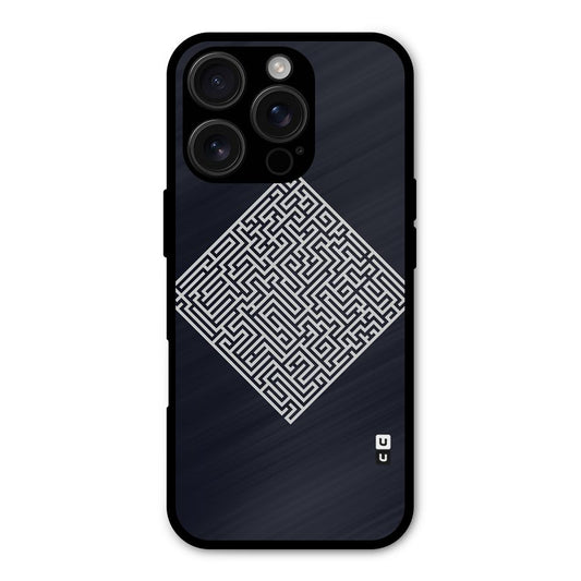 Minimal Maze Pattern Shockproof Hybrid Protection (Metal + TPU) Back Case Cover