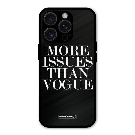 More Issues than Vogue (Black) Shockproof Hybrid Protection (Metal + TPU) Back Case Cover