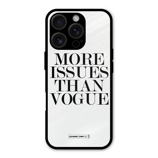 More Issues than Vogue (White) Shockproof Hybrid Protection (Metal + TPU) Back Case Cover