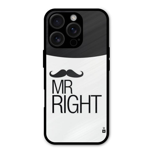 Mr. Right Moustache Shockproof Hybrid Protection (Metal + TPU) Back Case Cover