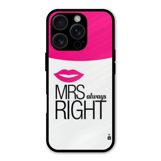 Mrs always right Shockproof Hybrid Protection (Metal + TPU) Back Case Cover