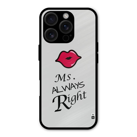 Ms. Always Right. Shockproof Hybrid Protection (Metal + TPU) Back Case Cover