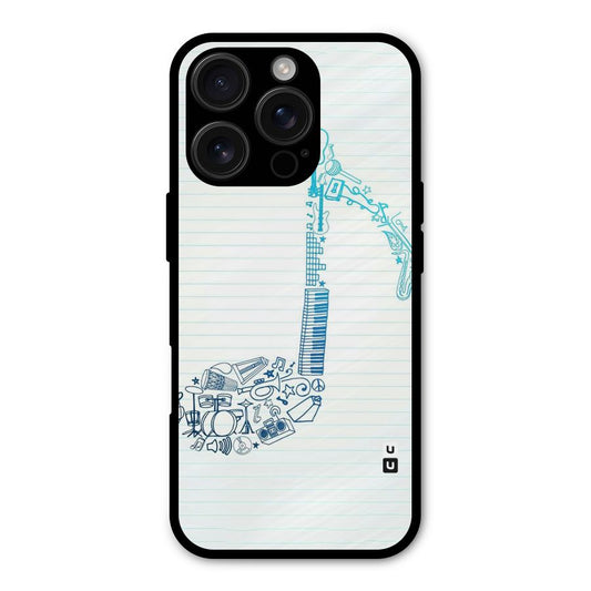 Music Note Design Shockproof Hybrid Protection (Metal + TPU) Back Case Cover