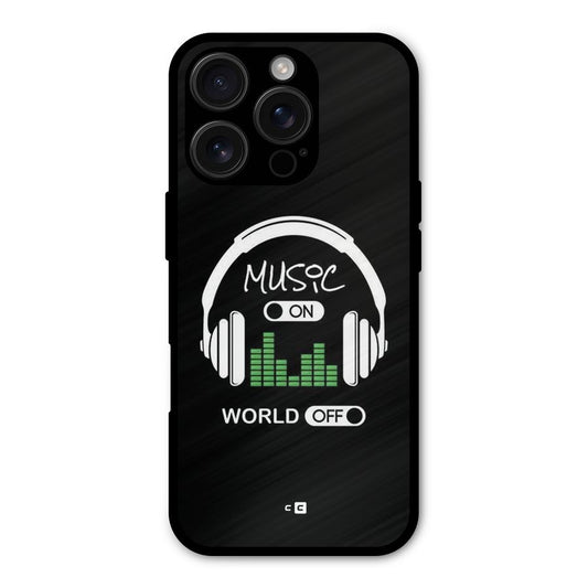 Music On World Off Shockproof Hybrid Protection (Metal + TPU) Back Case Cover