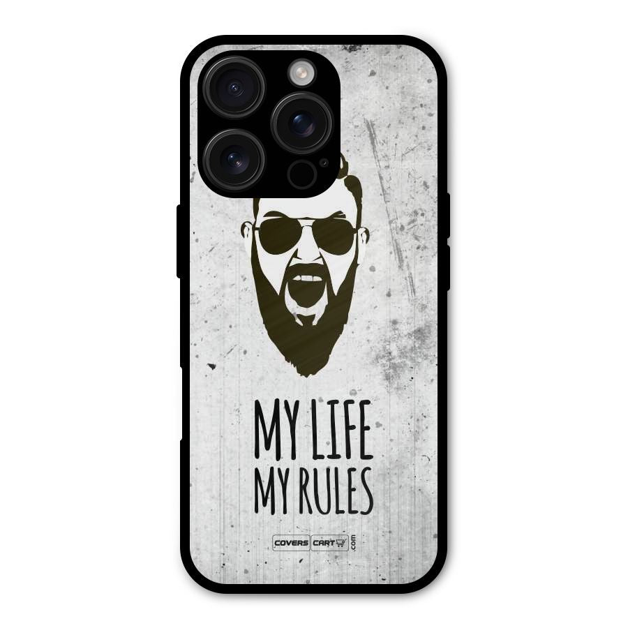My Life My Rules Shockproof Hybrid Protection (Metal + TPU) Back Case Cover