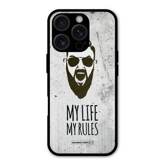 My Life My Rules Shockproof Hybrid Protection (Metal + TPU) Back Case Cover