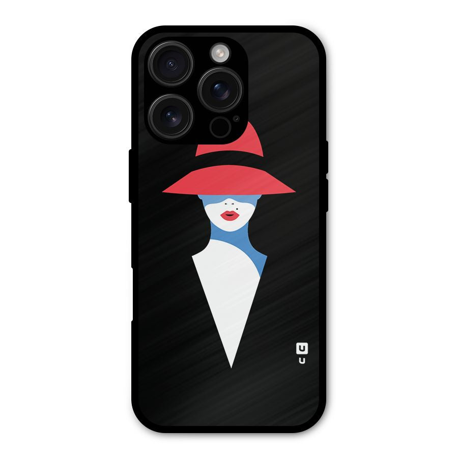 Mysterious Woman Illustration Shockproof Hybrid Protection (Metal + TPU) Back Case Cover