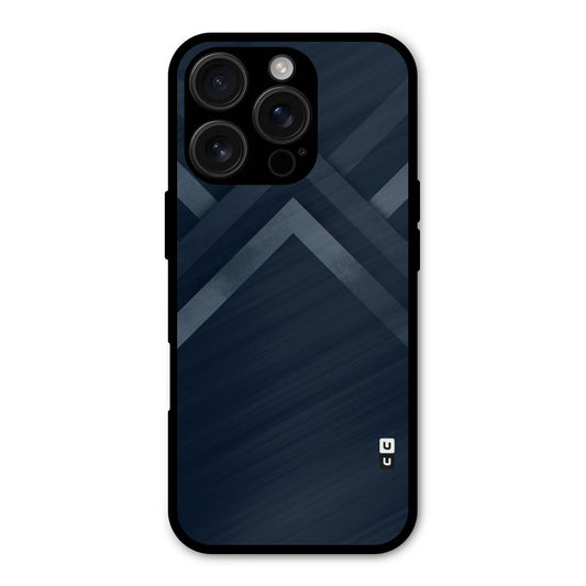 Navy Blue Arrow Shockproof Hybrid Protection (Metal + TPU) Back Case Cover