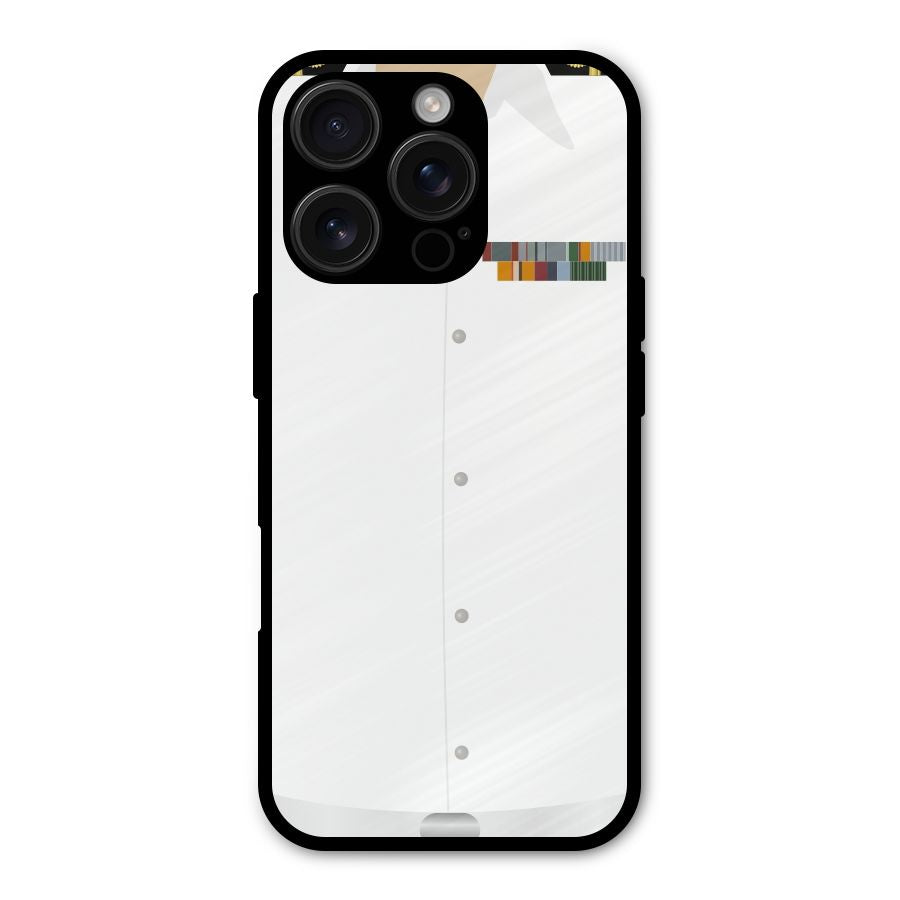 Navy Uniform Shockproof Hybrid Protection (Metal + TPU) Back Case Cover