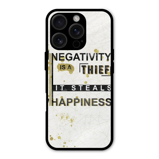 Negativity Thief Shockproof Hybrid Protection (Metal + TPU) Back Case Cover