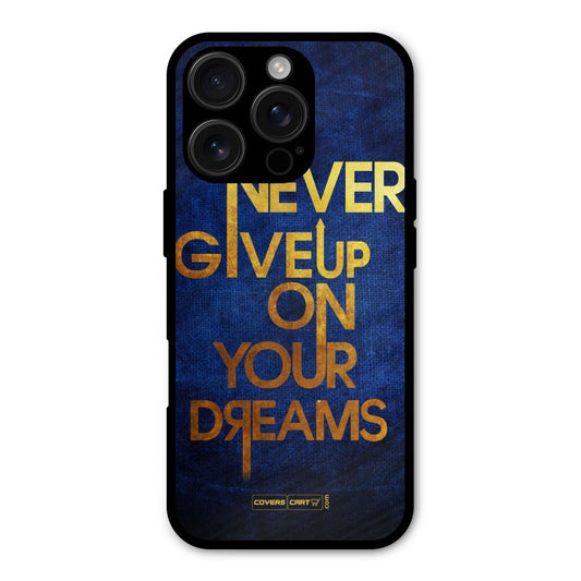 Never Give Up Shockproof Hybrid Protection (Metal + TPU) Back Case Cover