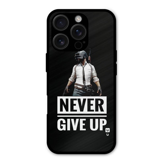 Never Giveup Shockproof Hybrid Protection (Metal + TPU) Back Case Cover