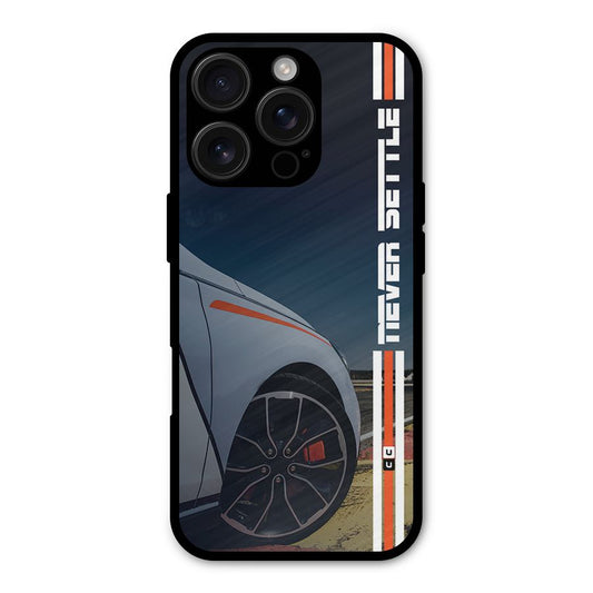 Never Settle SuperCar Shockproof Hybrid Protection (Metal + TPU) Back Case Cover