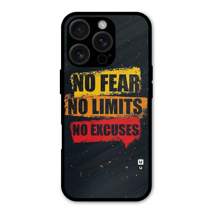 No Fear No Limits Shockproof Hybrid Protection (Metal + TPU) Back Case Cover