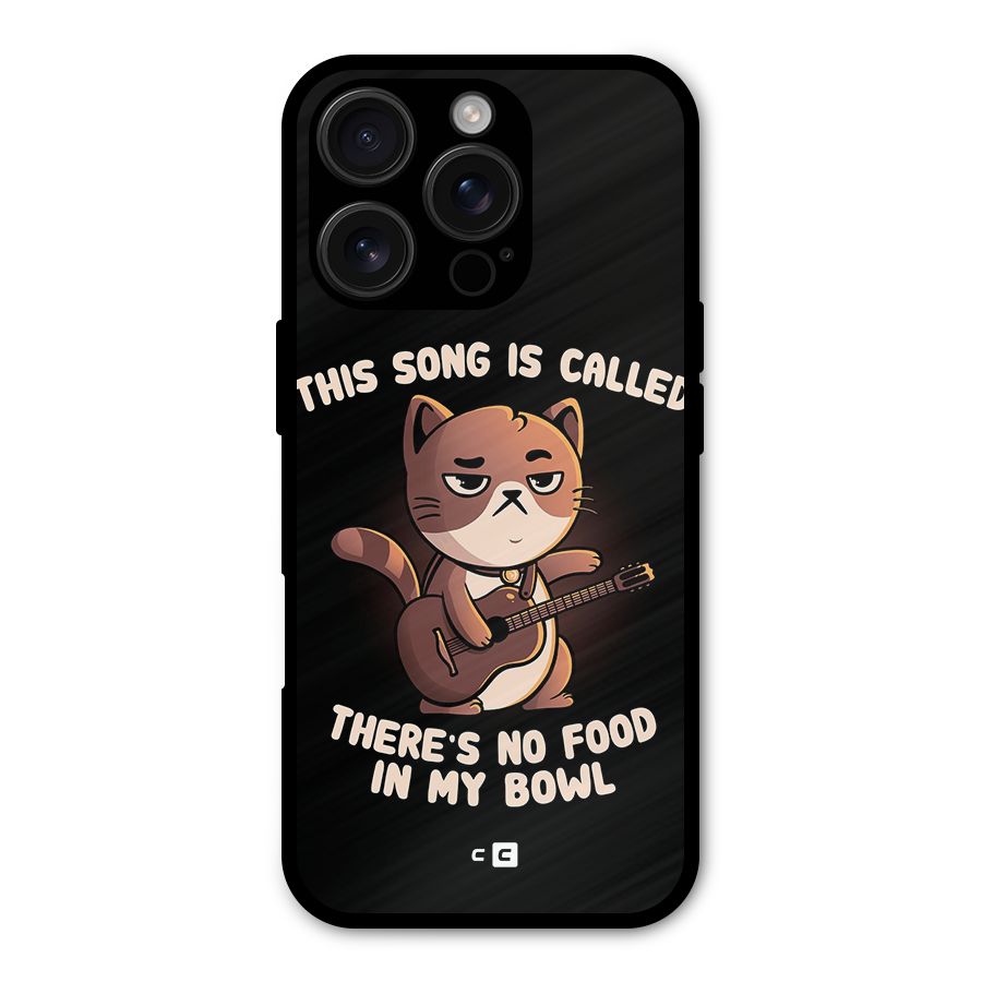 No Food in My Bowl Cat Shockproof Hybrid Protection (Metal + TPU) Back Case Cover
