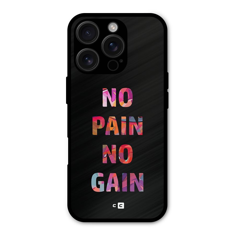 No Pain No Gain Shockproof Hybrid Protection (Metal + TPU) Back Case Cover