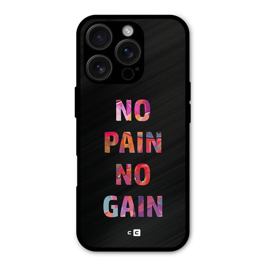 No Pain No Gain Shockproof Hybrid Protection (Metal + TPU) Back Case Cover