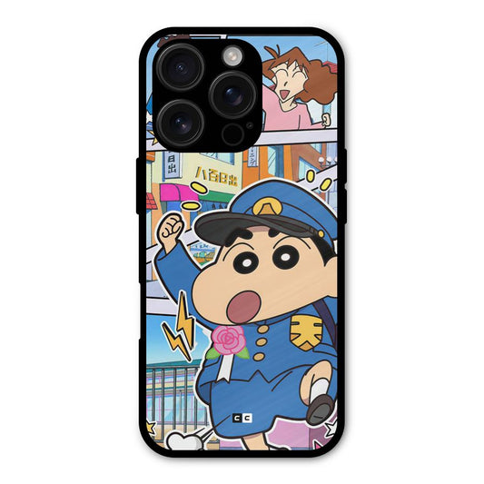 Officer Shinchan Shockproof Hybrid Protection (Metal + TPU) Back Case Cover