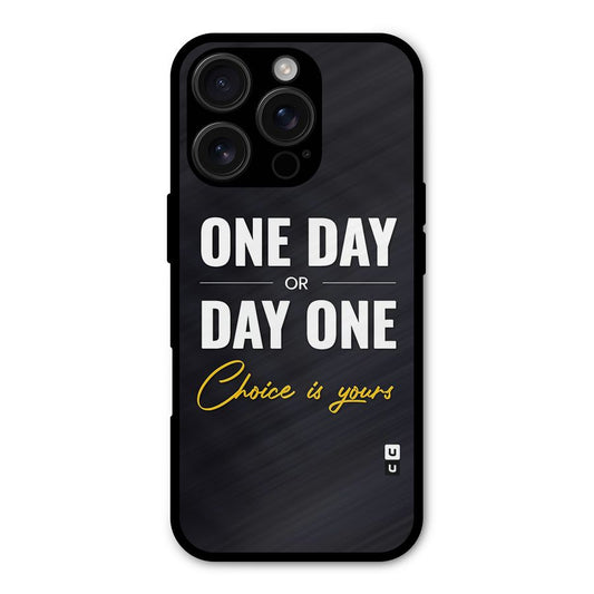 One Day or Day One Shockproof Hybrid Protection (Metal + TPU) Back Case Cover