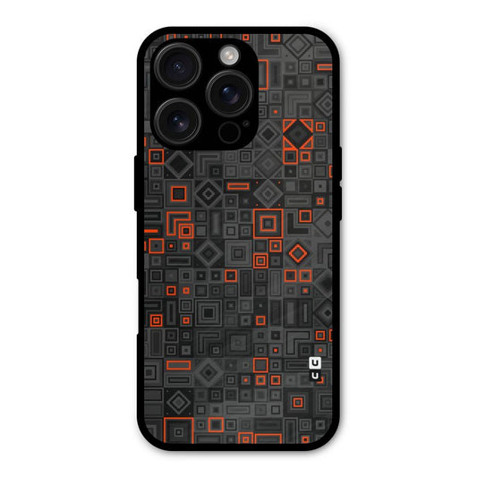 Orange Shapes Abstract Shockproof Hybrid Protection (Metal + TPU) Back Case Cover