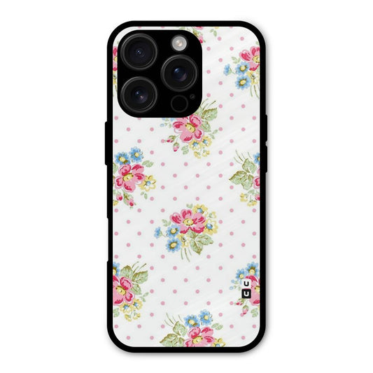 Painted Polka Floral Shockproof Hybrid Protection (Metal + TPU) Back Case Cover