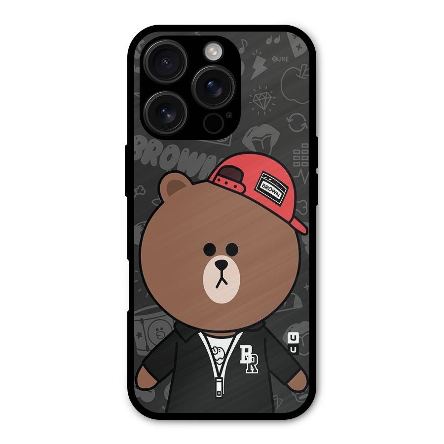 Panda Brown Shockproof Hybrid Protection (Metal + TPU) Back Case Cover