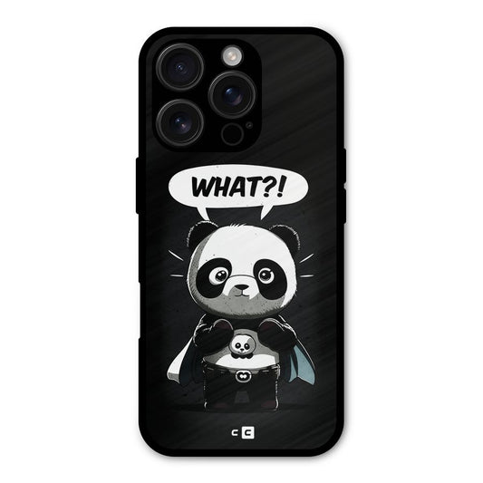 Panda What Confused Shockproof Hybrid Protection (Metal + TPU) Back Case Cover