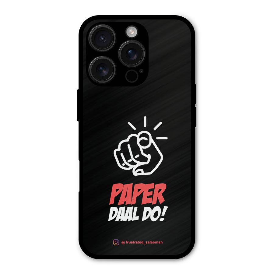 Paper Daal Do Black Shockproof Hybrid Protection (Metal + TPU) Back Case Cover