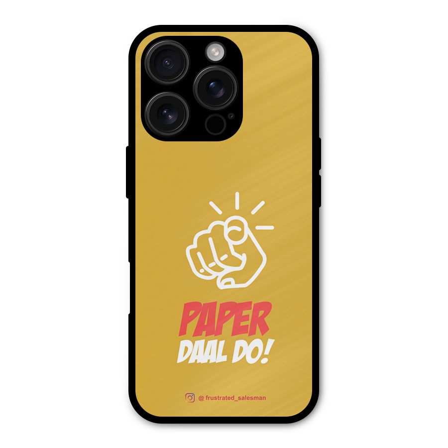 Paper Daal Do Mustard Yellow Shockproof Hybrid Protection (Metal + TPU) Back Case Cover