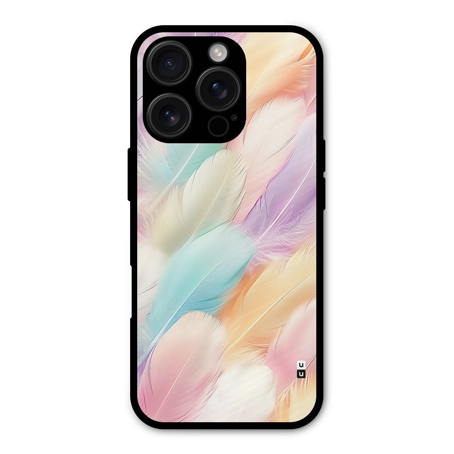 Pastel Feather Shockproof Hybrid Protection (Metal + TPU) Back Case Cover