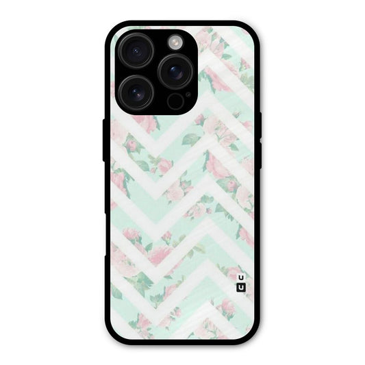 Pastel Floral Zig Zag Shockproof Hybrid Protection (Metal + TPU) Back Case Cover