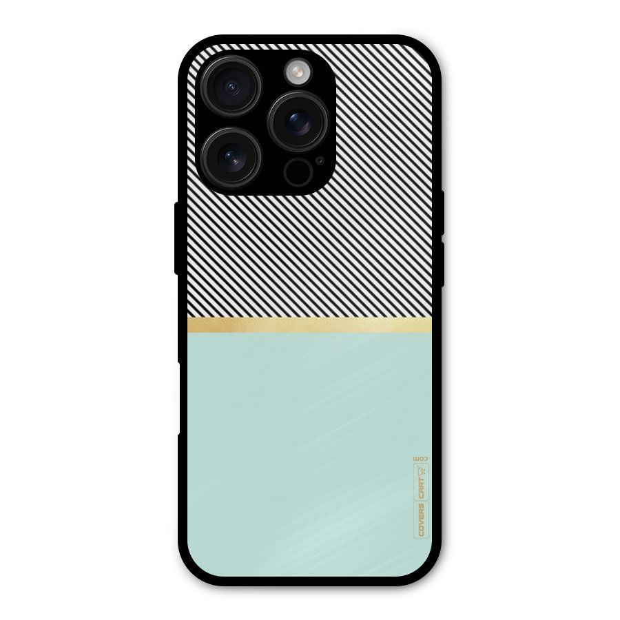 Pastel Green Base Stripes Shockproof Hybrid Protection (Metal + TPU) Back Case Cover