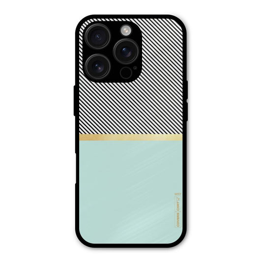 Pastel Green Base Stripes Shockproof Hybrid Protection (Metal + TPU) Back Case Cover