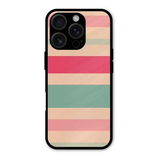 Pastel Stripes Vintage Shockproof Hybrid Protection (Metal + TPU) Back Case Cover