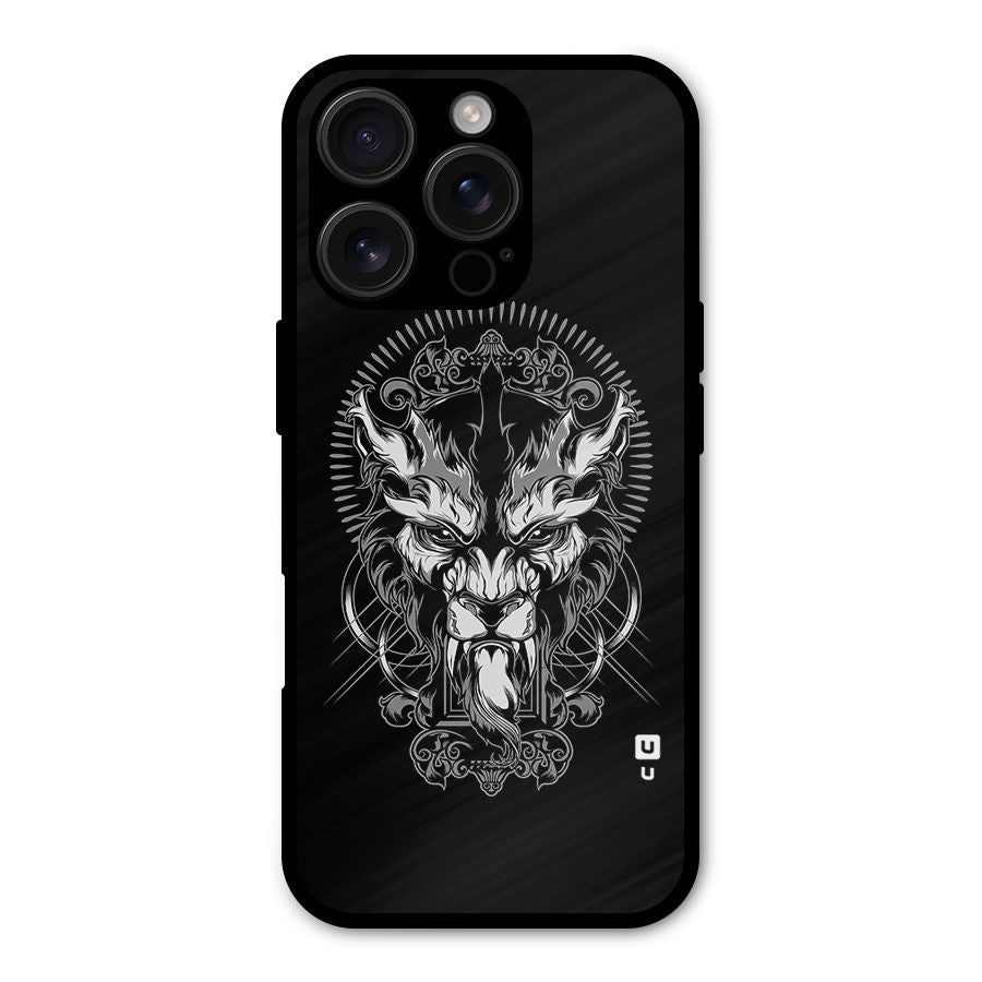 Pencil Art Lion Illustration Shockproof Hybrid Protection (Metal + TPU) Back Case Cover