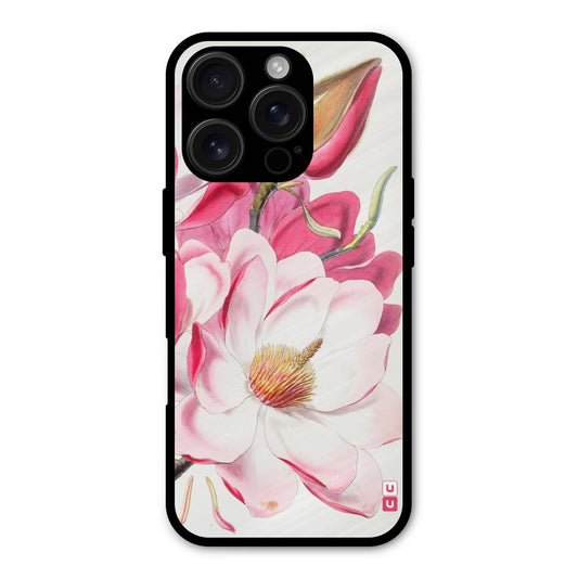 Pink Beautiful Flower Shockproof Hybrid Protection (Metal + TPU) Back Case Cover