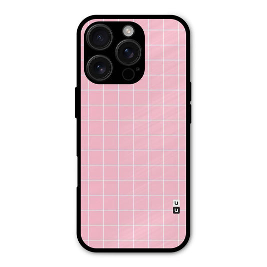 Pink Checks Shockproof Hybrid Protection (Metal + TPU) Back Case Cover